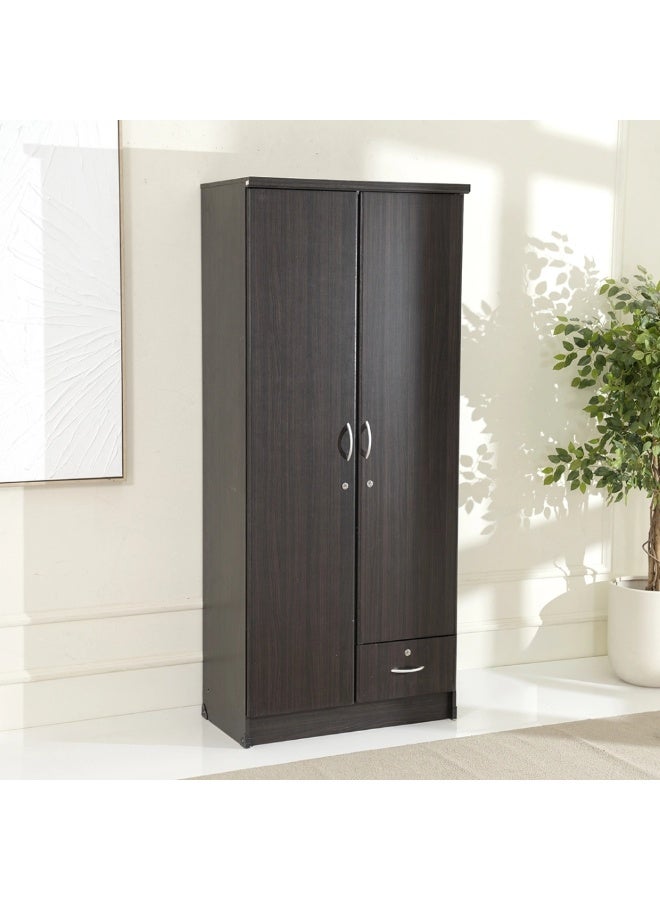 ABX HOME Riley 2 Door Wooden Wardrobe With One Lockable Drawer (With Installation) - Image 1